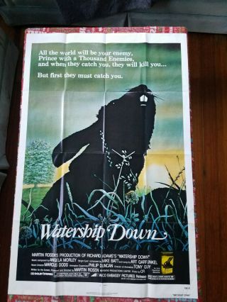 Watership Down 1978 27x41 Movie Poster John Hurt Richard Briers