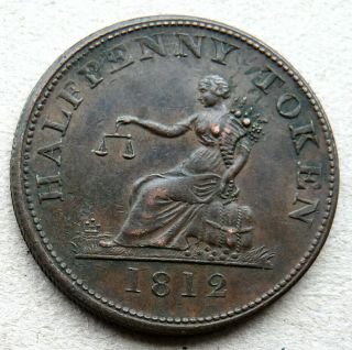 Canada - Lower Canada Thomas Halliday 1/2 Penny Token 1812
