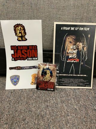 His Name Was Jason: Friday The 13th Fan Film.  Pin,  Stickers,  Mini Poster