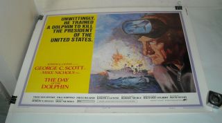 Rolled 1974 The Day Of The Dolphin 22 X 28 Movie Poster Style C George C Scott