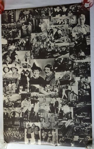 Laurel & Hardy Poster Rare Vintage 22x35 " Friends Movie Comedy Slapstick Collage