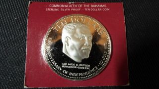 1974 Common Wealth Of The Bahamas Ten - Dollar Independence Day Proof Coin