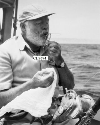 Ernest Hemingway At The Fishing Boat During Fishing Tournament Photo