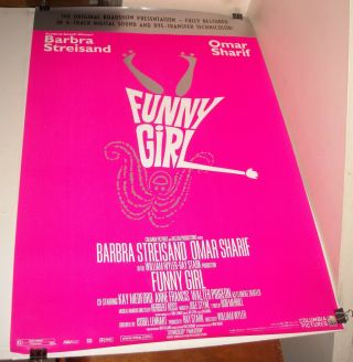 Rolled 1996 Funny Girl Video Promo Movie Poster Barbra Streisand Omar Sharif