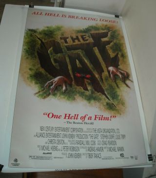 Rolled 1987 The Gate Video Promo 1 Sheet Movie Poster Stephen Doriff Horror