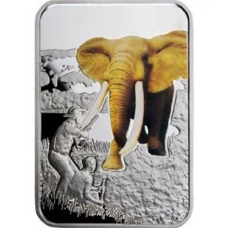 Malawi 2011 20 Kwacha Art Of Hunting Elephant Hunting 28,  28 Limited Silver Coin