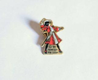 Rare Vintage 1991 Hook Movie Promo Metal Pin - Peter Pan Robin Williams Captain