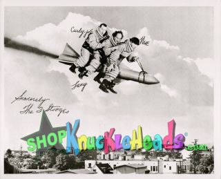 The Three Stooges 8x10 Photo - Larry,  Moe,  & Curly Joe Rare Reprint Autographs