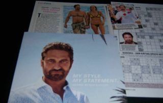 Gerard Butler Shirtless 29 Pc German Clippings Full Pages