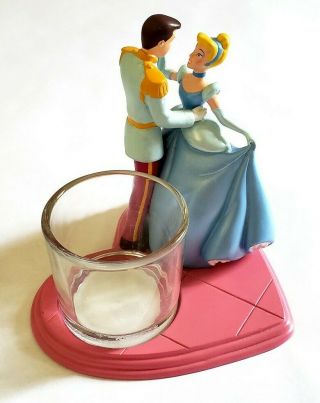 Rare Cinderella Candle Holder - Prince Charming Ball Gown Disney Store Figure