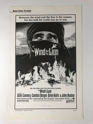 Wind Lion Pressbook 1975 8 Pages 11x17 Movie Poster Art Sean Connery 1175