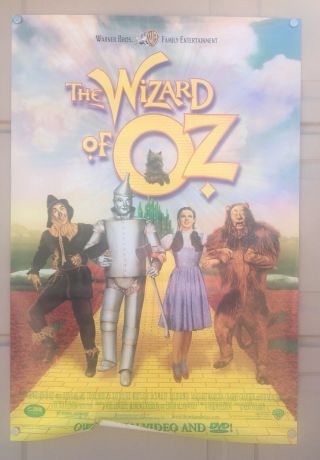 The Wizard Of Oz 27x40 Promotional Poster For Anniversary Release To Video/dvd.
