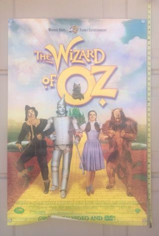 The Wizard of Oz 27x40 Promotional Poster For Anniversary Release To Video/DVD. 3