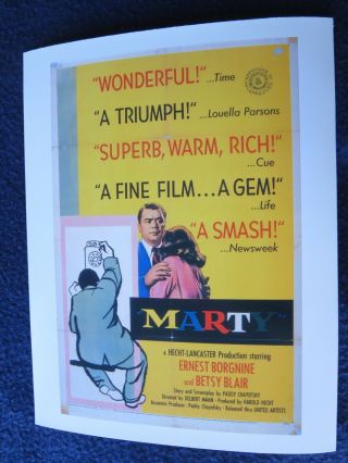 Marty Oscar Best Picture Winner 1955 Borgnine Blair Mann Hecht/lancaster