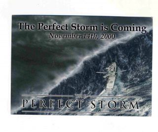 Perfect Storm 2000 Vhs/dvd Promo Postcard