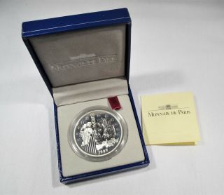 1999 Europa 900 Silver Monnaie De Paris Proof Coin Boxed W/ Certificate Ag902