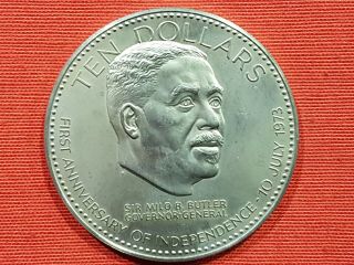 Vicuscoin - Bahamas - Silver - 10 Dollars - Year 1973 " Independence "