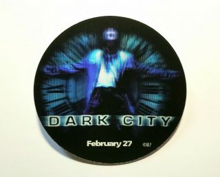 Vintage 1998 Dark City Movie Promo Lenticular Pin Rufus Sewell 3d Flicker Button