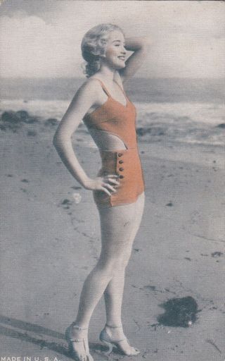 Marian Marsh - Hollywood Starlet " Bathing Beauty " Pin - Up 1930s Arcade/exhibit