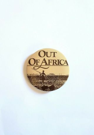 Vintage 1985 Out Of Africa Movie Promo Button - Meryl Streep Robert Redford Pin