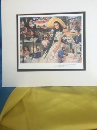 Gone With The Wind Colored Print.  Signed By Barry Leighton - Jones