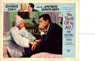 Thrill Of It All 1963 Release Lobby Card Doris Day James Garner