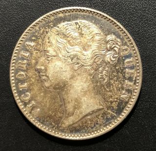 India (british) 1840 Rupee Silver Coin: Victoria 2