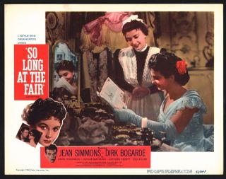 So Long At Fair Lobby Card (veryfine) 1950 Jean Simmons Movie Poster Art 15675