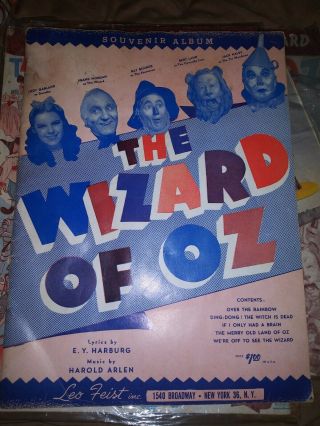 Circa 1939 " The Wizard Of Oz " Souvenir Album Leo Feist