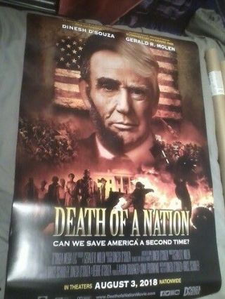 Death Of A Nation Movie Poster 2 Sided 27x40.  An Collectible To Own