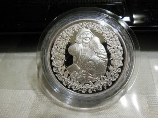Australia 2002 $5 Dollar 1 Oz Silver Proof Coin Gem The Queen Mother,  Box &