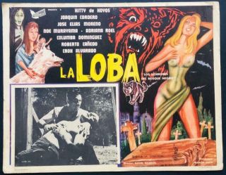 La Loba The She - Wolf Art Sexy Girl In See - Through Dress Mexican Lobby Card 2453