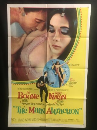 The Main Attraction 1962 One Sheet Movie Poster Pat Boone Nancy Kwan Country
