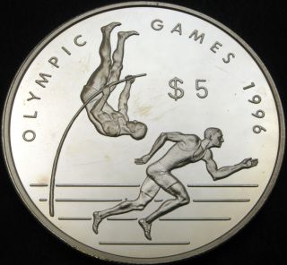 Cook Islands 5 Dollars 1996 Proof - Silver - Olympics - 2759 ¤