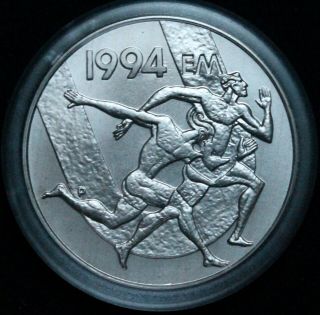 Finland 100 Markkaa Silver 1994 - European Athletics Championship - Proof