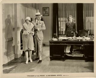 Marceline Day,  Lewis Stone Orig 1928 Silent Film Photo Freedom Of The Press