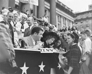 Greer Garson And Lou Costello Attending War Bond Rally During World War Ii Photo