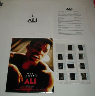 Will Smith As Ali Movie Promo Press Kit W Color Slides Nona Gaye Boxing Legend