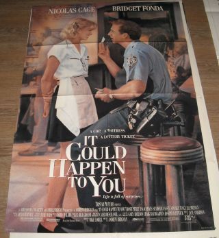 1994 It Could Happen To You 1 Sheet Movie Poster Nicholas Cage Bridget Fonda