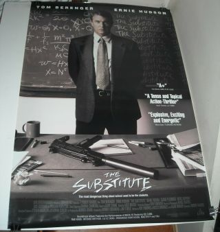 Rolled 1996 The Substitute Promo Movie Poster Tom Berenger Full Portrait Action