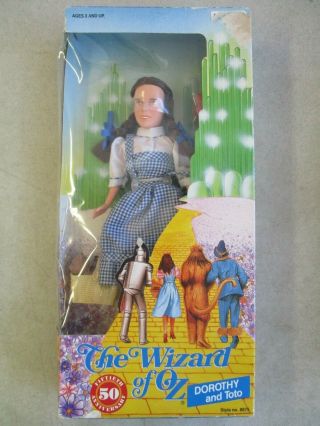 Vintage 1988 50th Anniversary The Wizard Of Oz Dorthy And Toto Doll Mib