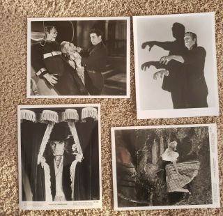 4 8x10 B&w Glossy Movie Stills Photos House Of Frankenstein 1944 Horror Wolf Man