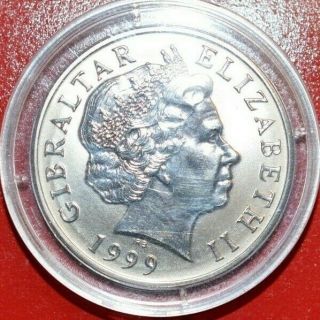 World’s 1st Titanium Coin 1999 PF UNC Gibraltar 5 Pound 2000 Millennium A FIRST 2