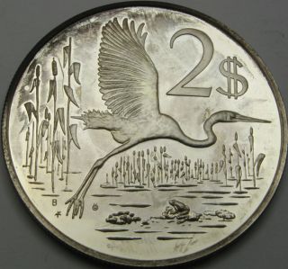 Cayman Islands 2 Dollars 1979 Proof - Silver - Elizabeth Ii - 1882 ¤