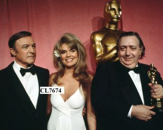Gene Kelly,  Dyan Cannon,  Henri Langlois With Oscar At 46th Academy Awards Photo