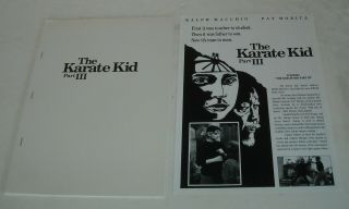 The Karate Kid Part Iii Promo Press Book Pressbook Ralph Macchio Pat Morita
