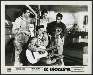 Pedro Infante Singing At The Repair Shop El Inocente 1956 Mex.  Movie Photo 457
