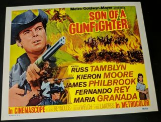 Son Of A Gunfighter 1966 Mgm Western Title Lobby Card Russ Tamblyn Vfnm