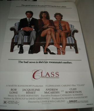 1983 Class 1 Sheet Movie Poster Rob Lowe Jacqueline Bisset Andrew Mccarthy Gga