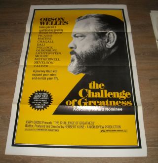 Rolled The Challenge Of Greatness 1 Sheet Movie Poster Hi Grade Jerry Gross